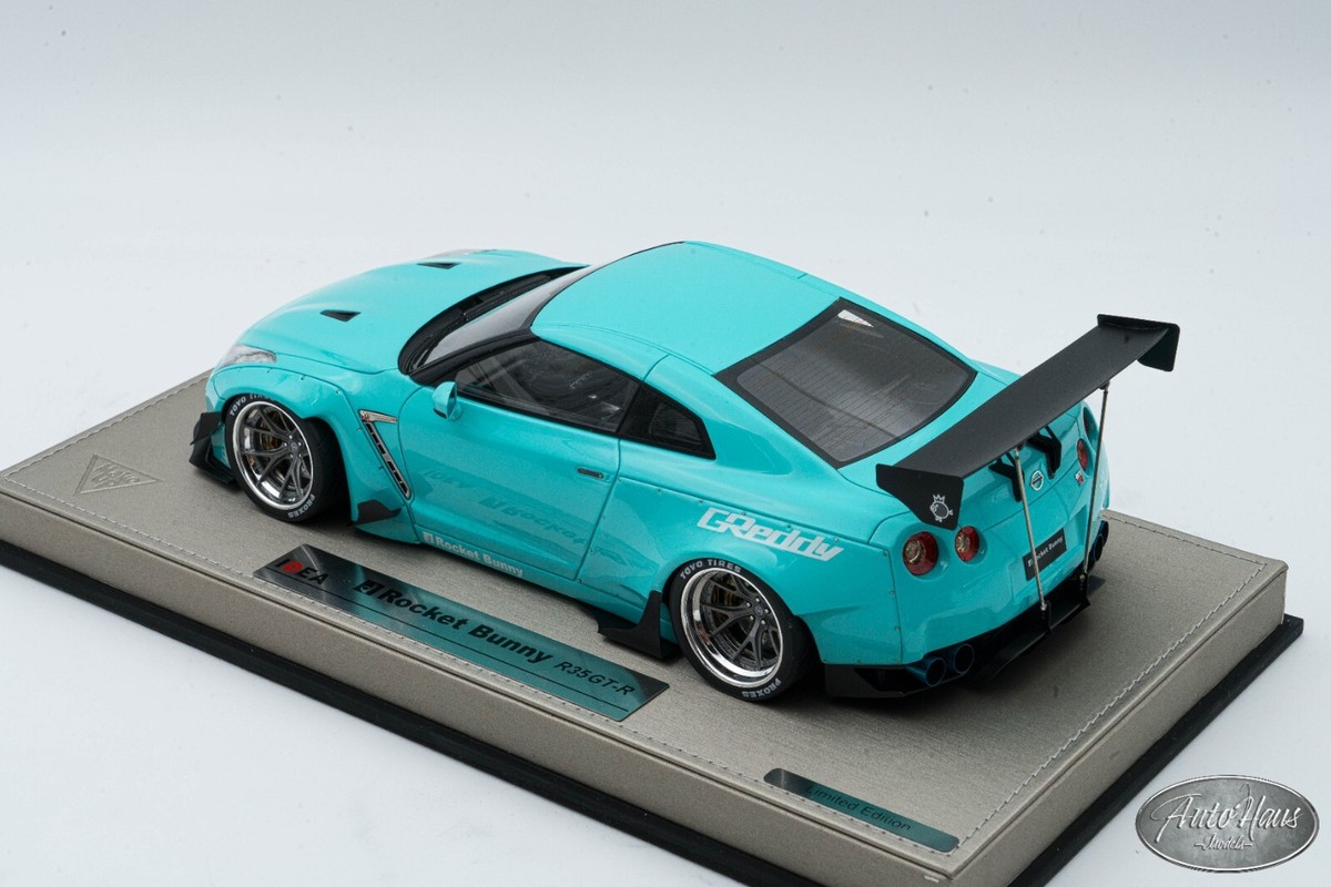 1/18 MAKE UP Rocket Bunny Nissan GT-R R35 Blue 🤝ALSO OPEN FOR