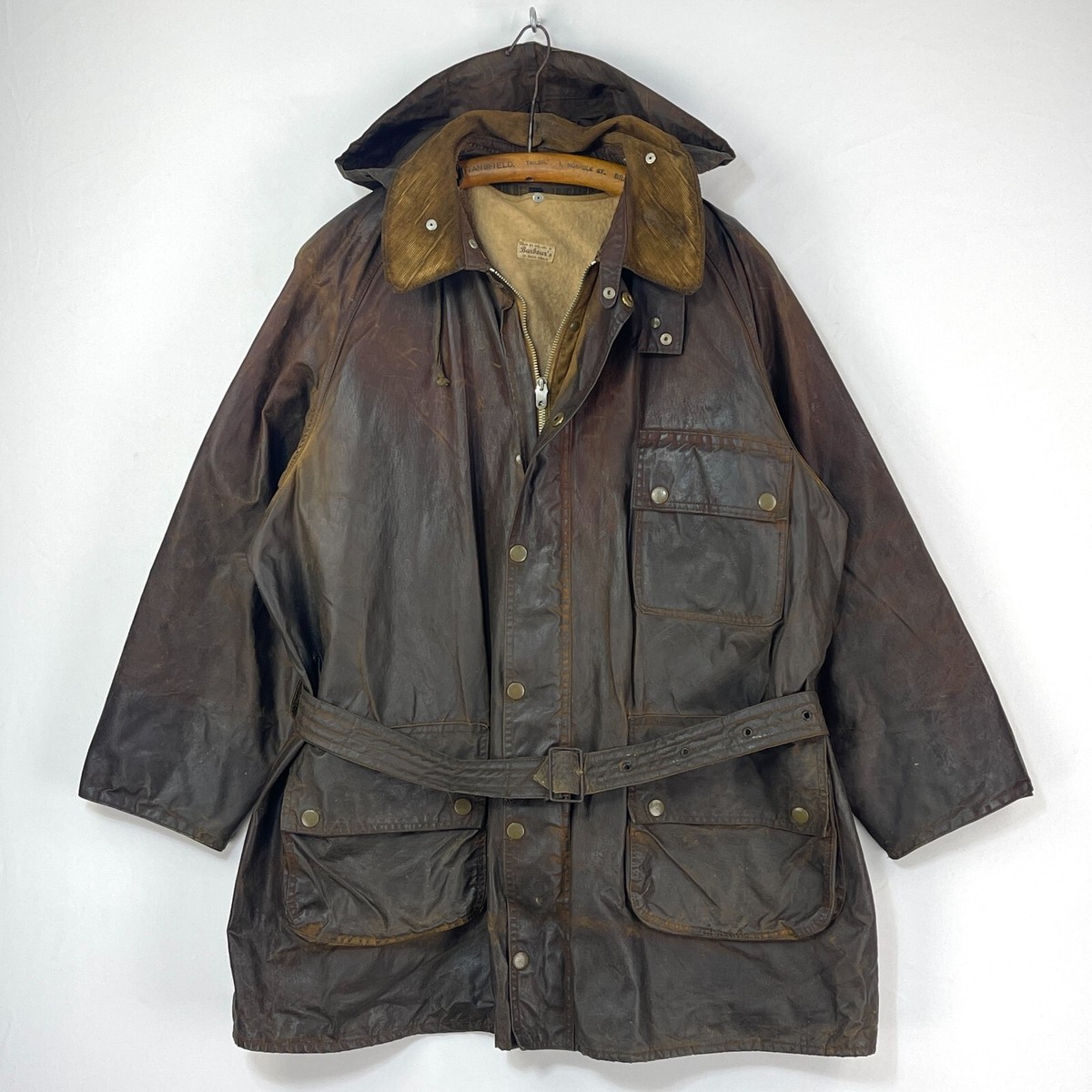 Barbour Solway Zipper Wax Jacket Mens C44 Brown Vintage Barbours