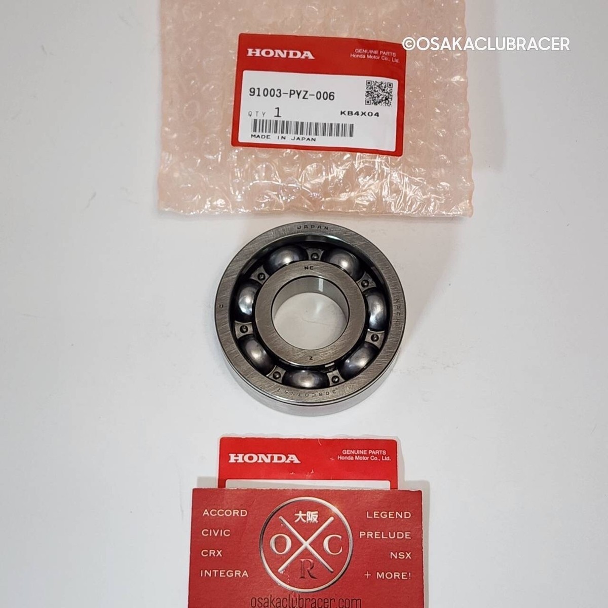 Genuine OEM Honda Ball Bearing 91003PYZ006 30x75x23 03-07 ACCORD