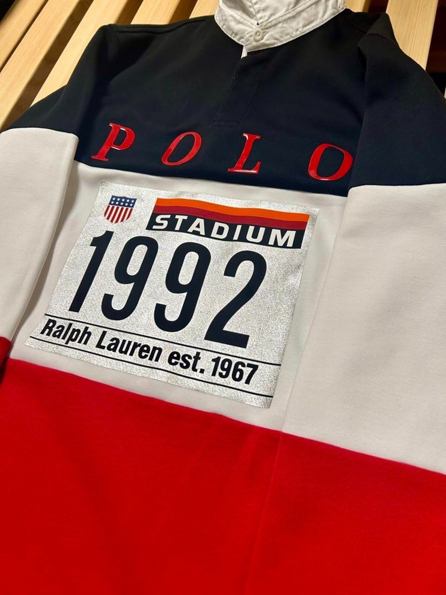 Polo Ralph Lauren Winter Stadium 1992 Rugby Shirt size M Reissue