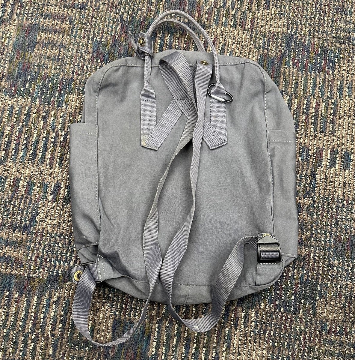 Fjallraven Kanken Classic Backpack 23510 Gray 13x15 Logo Buttons