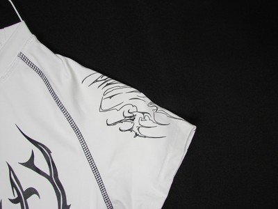 Breathedivinity Original Tribal Graphic White Compression Shirt