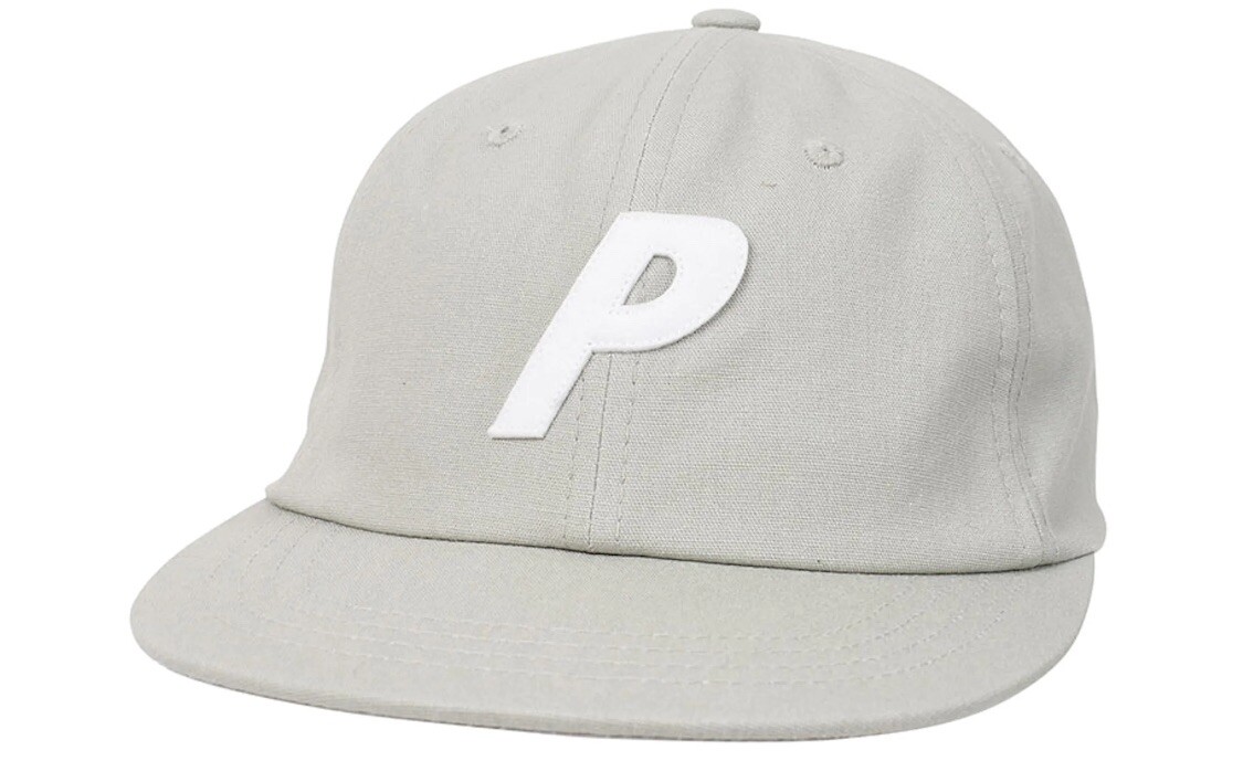 Palace Canvas Pal Hat P Logo Grey Gray 2021 New Strap Back Snap 6