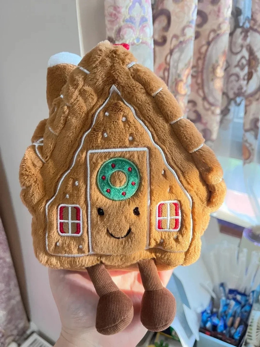 Jelly Cat Fun Christmas Gingerbread House Plush Toy Soothing Doll