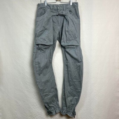 JOHN GALLIANO 3D pockets, drawstring hem, cargo pants, khaki, size