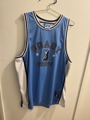 Shady LTD Eminem #8 UNC Blue Basketball Jersey Vintage Y2K Men's
