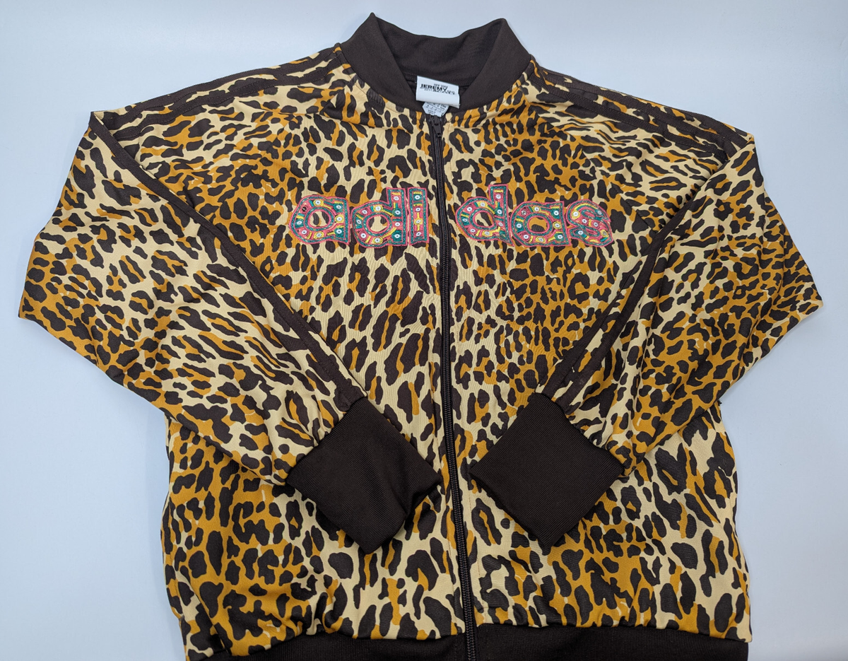 Adidas Jeremy Scott Leopard Sequin Track Jacket Originals Size