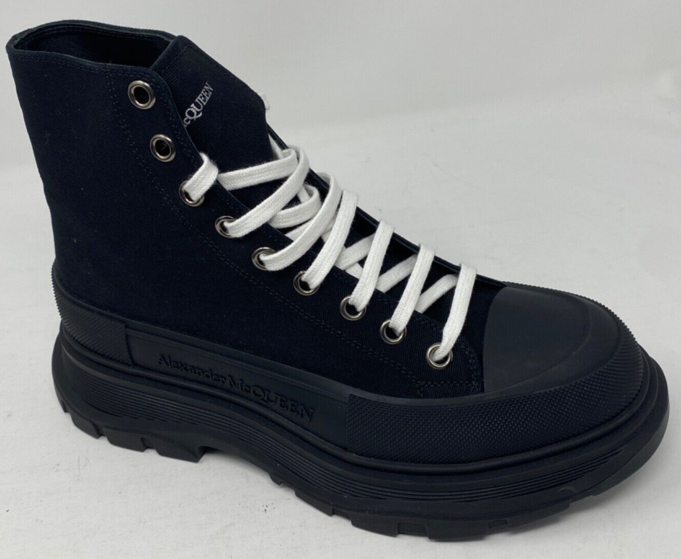 Alexander McQueen Tread Slick Exaggerated-Sole Canvas Sneaker