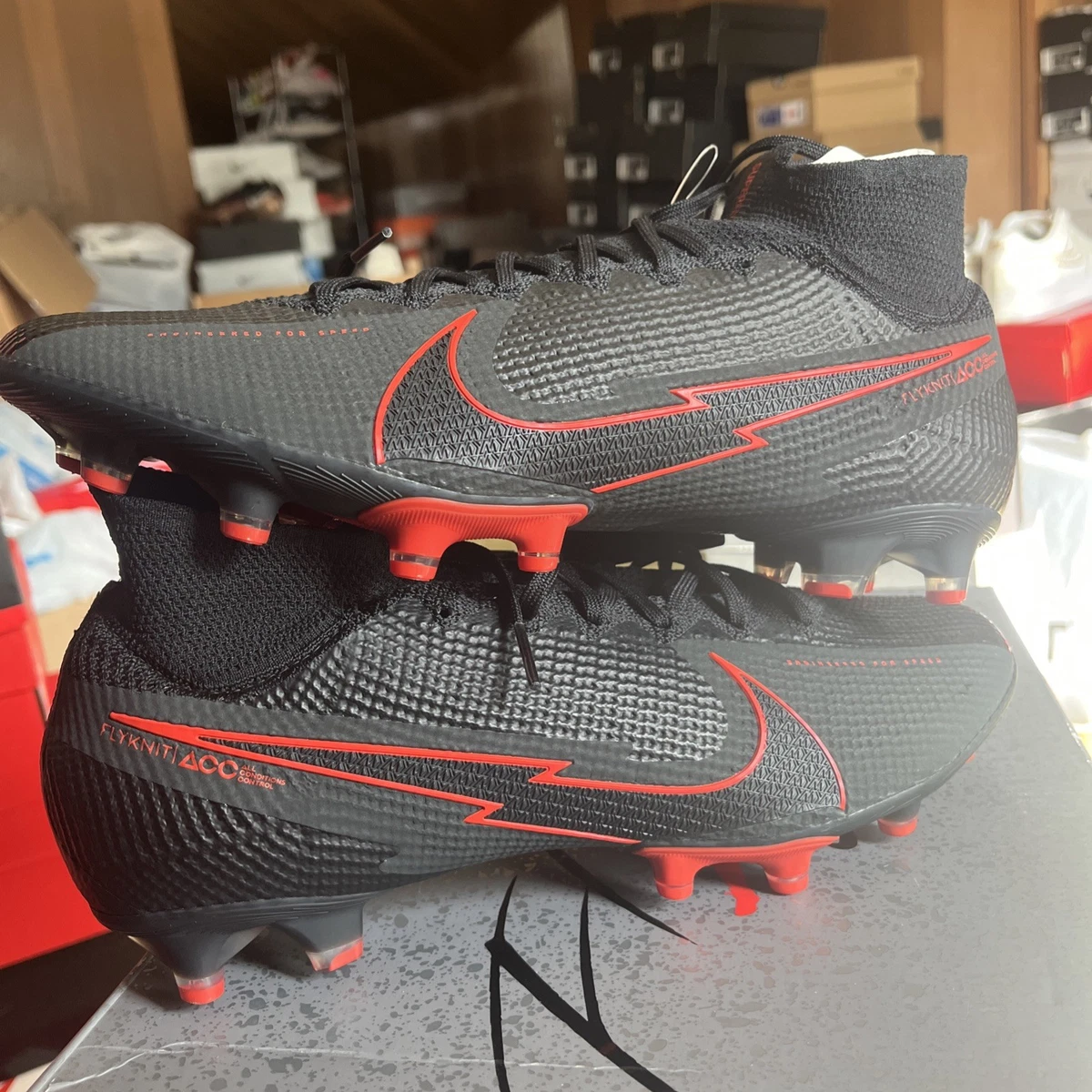 Nike Mercurial Superfly 7 Elite AG Pro Black Chile Red for Sale