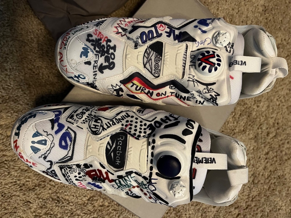 Vetements x Reebok InstaPump Fury Graffiti Sneakers size 6.5 | eBay