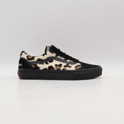 Size 9 - Supreme x Vans Skate Old Skool Leopard Pack - Black for