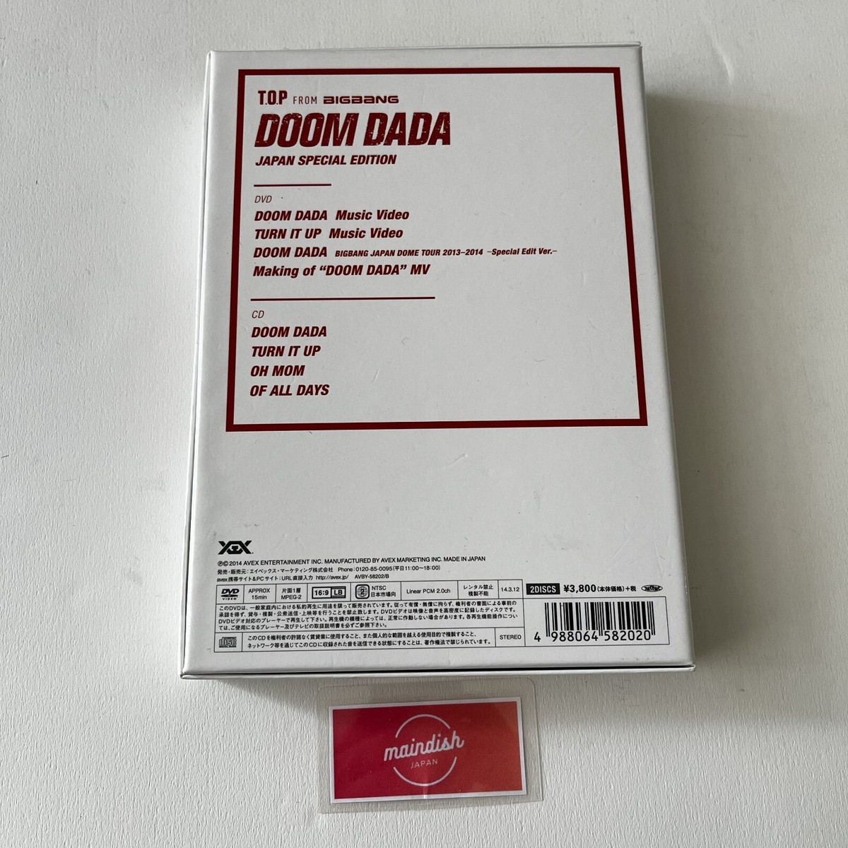 T.O.P Doom Dada CD + DVD + Photo Book Japan Special Edition