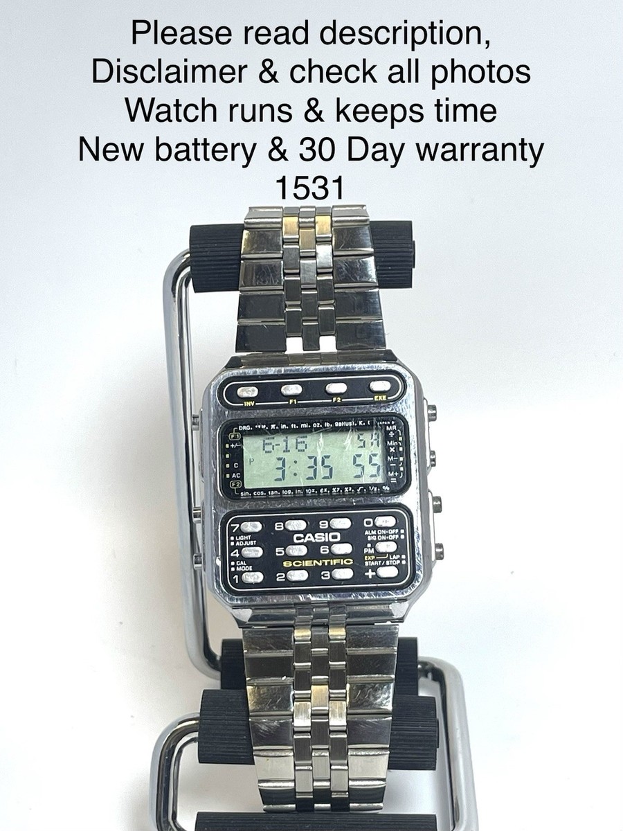 Vintage 1983 Casio 197 Cfx-200 Scientific Calculator Watch Works