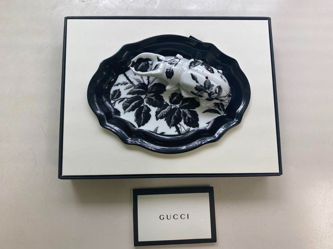 Gucci Richard Ginori Porcelain Herbarium Beetle Incense Holder