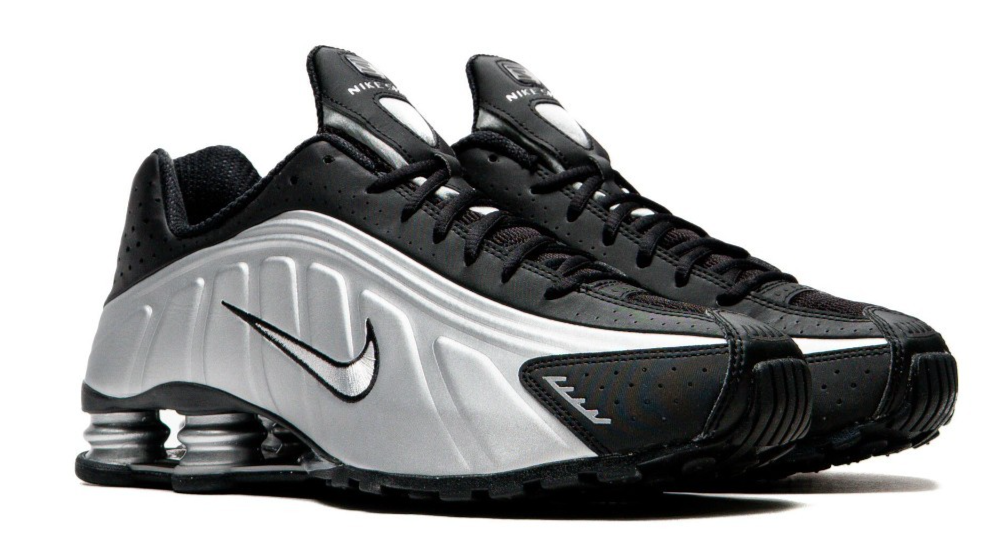 Nike Shox R4 Metallic Silver Black HQ1988-007 Men's Size New | eBay