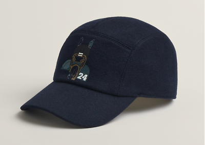 size 58 NEW HERMES Marine Nevada Quarterb'H Patch Cap w/ Receipt