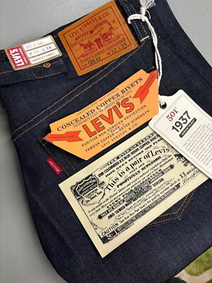 NWT Levi's LVC 1937 501xx Jeans 32x34 Made in Japan Cinchback