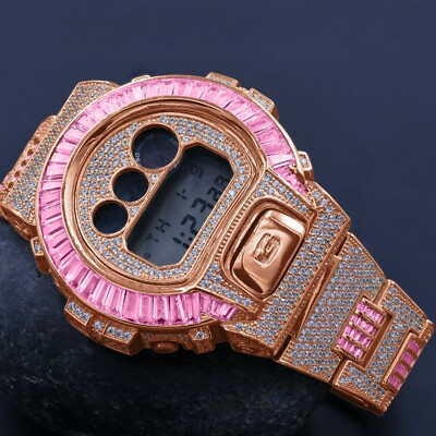 Icy Authentic Baguette Soft Baby Pink Rose Gold Casio G-Shock DW