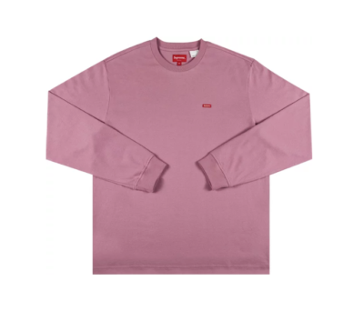 BRAND NEW SUPREME SMALL BOX LOGO L/S LONG SLEEVE TEE PINK SMALL