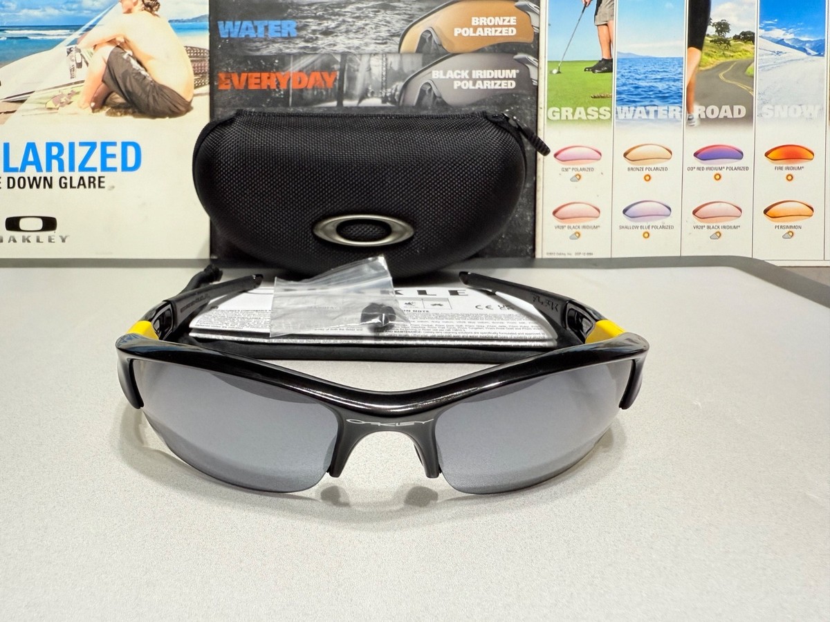 Oakley Livestrong Flak Jacket 1.0 Jet Black frame w/ Black Iridium