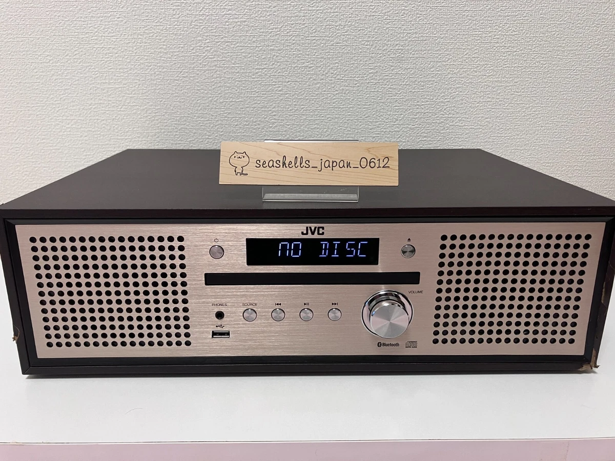 JVC NX-W30 Compact Stereo System Bluetooth Walnut Wood Cabinet CD