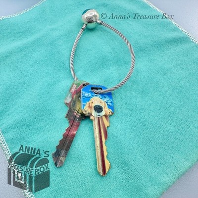 Tiffany & Co. 925 Silver Paloma Picasso Twist Cable Ball Keyring