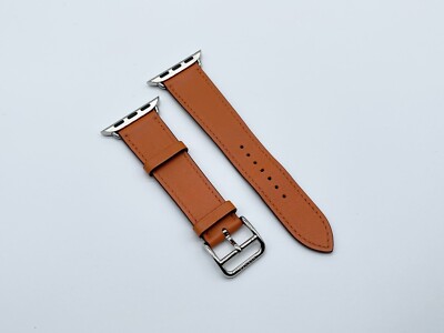 Genuine Apple Watch Hermes ORANGE Single Tour Leather Band Strap