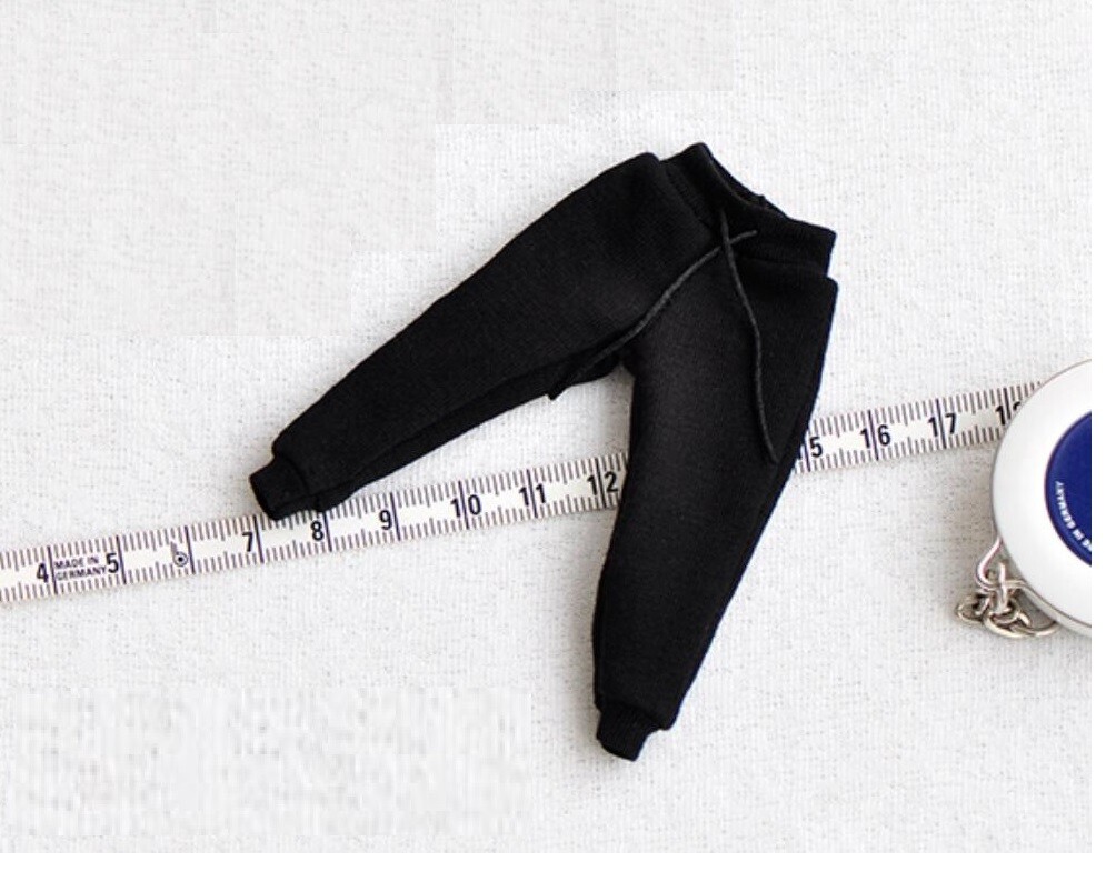 1/12 Black Hoodie Sweatpants For Tm01a Tm02a 6