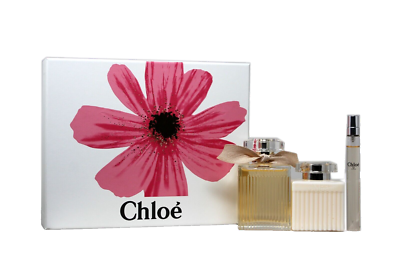 CHLOE EAU DE PARFUM 3 PIECE GIFT SET FOR WOMEN EAU DE PARFUM SPRAY