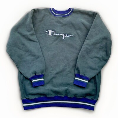 VTG Men's 90s Champion Sunfaded Green Reverse Weave Sweatshirt Sz