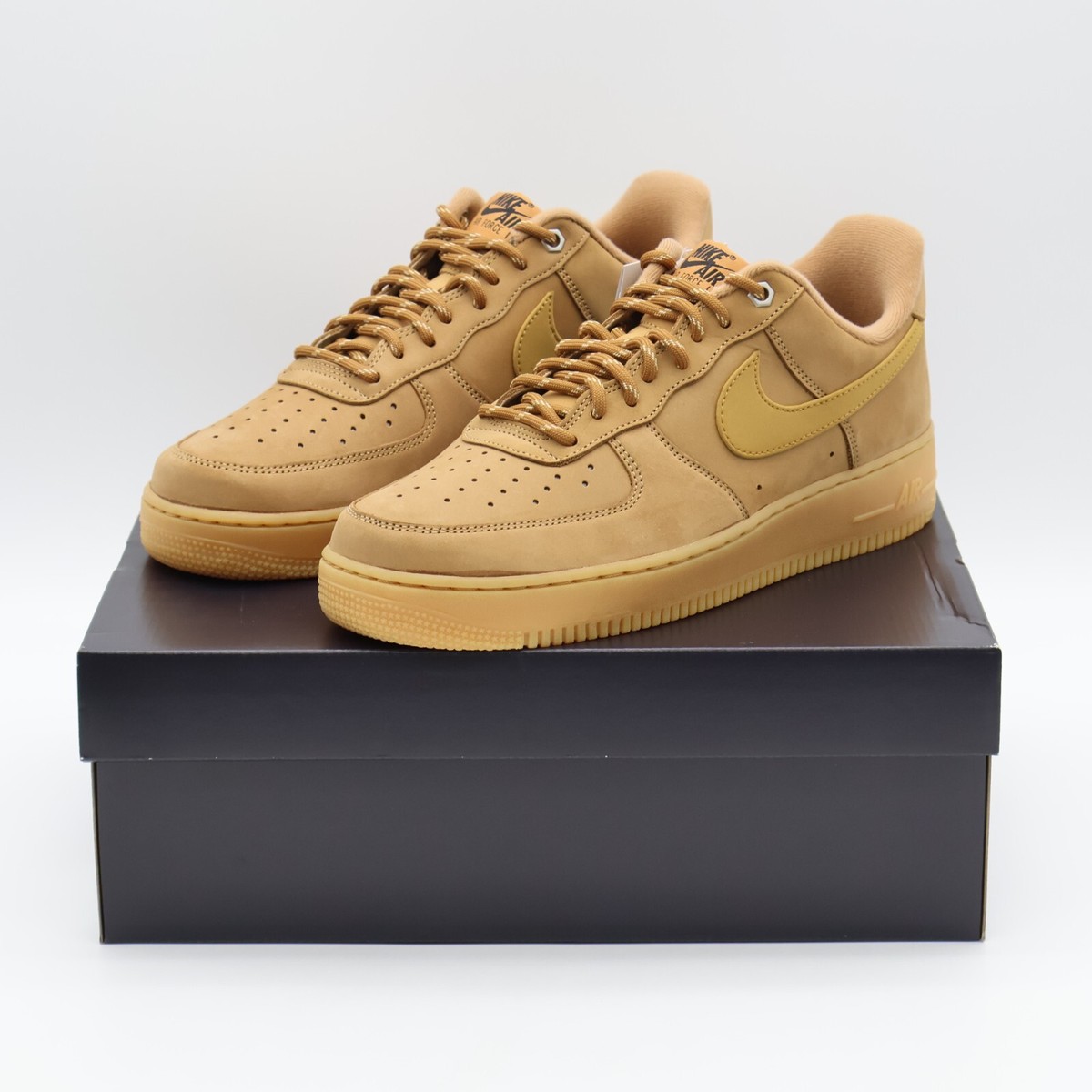 CJ9179-200 Nike Air Force 1 Low Flax Wheat Gum Light Brown Black