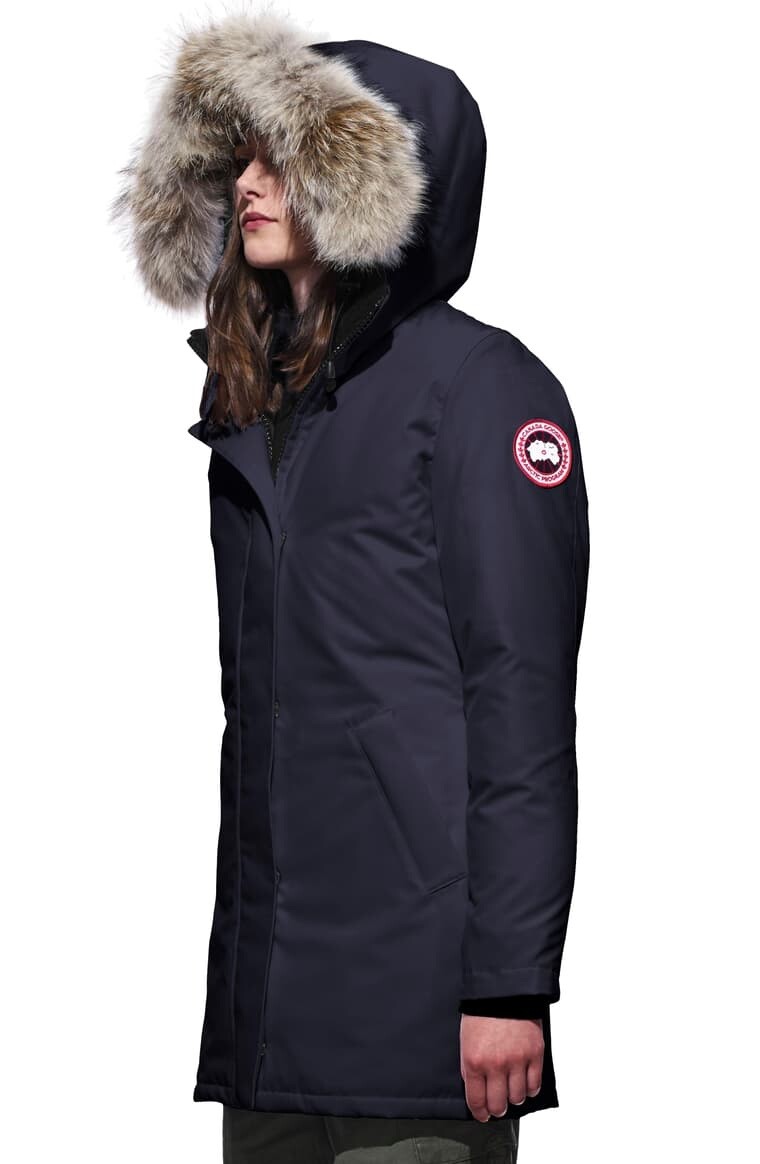 Canada Goose 'Victoria' Parka Admiral Blue Down Fur Parka Coat
