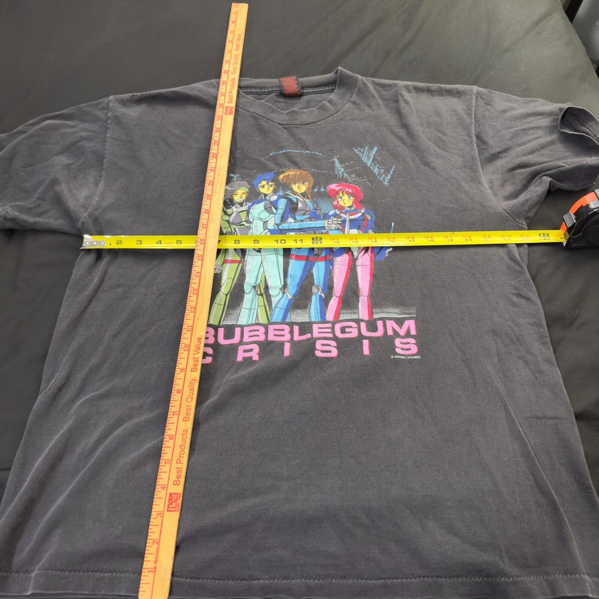 VTG Bubblegum Crisis Tee Shirt sz XL Black Anime Promo 90s Fashion