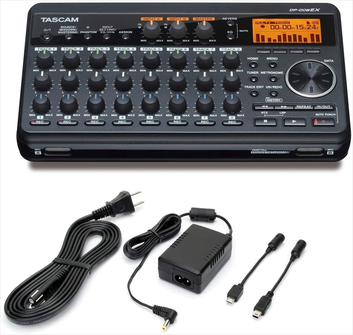 Tascam DP-008EX 8-track Multi Track Recorder Digital Pocket Studio