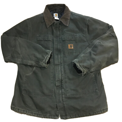 Carhartt C26 MOS Mens 2XL Tall Canvas Work Jacket Quilted Lined