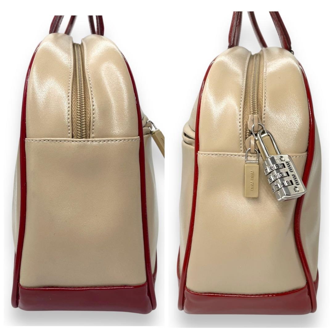 Miu Miu 90s archive patent leather Boston bag 12.9*9*4.7 inch | eBay