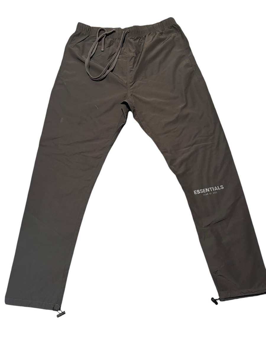 Essentials FEAR OF GOD Nylon Black Track Pants / FOG Size-LARGE