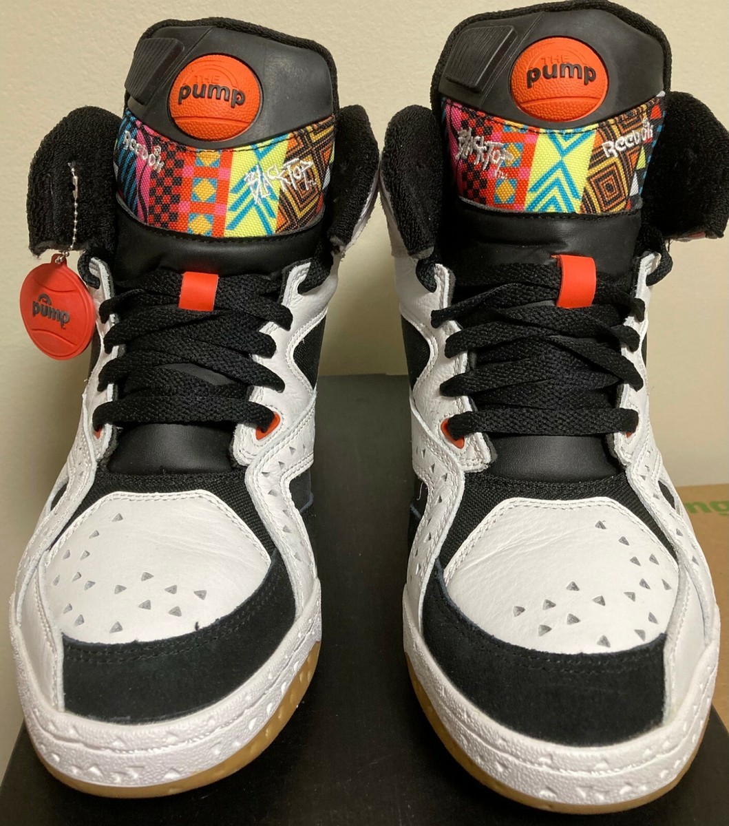 Reebok Blacktop Battleground Pump Aztec white/black, sz 9 M43284