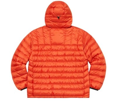NEW Supreme Micro Down Half Zip Hooded Pullover Jacket Dark Orange