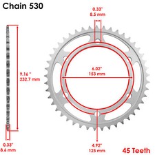 Motorcycle Chains, Sprockets & Parts for 1988 Kawasaki Ninja ZX10