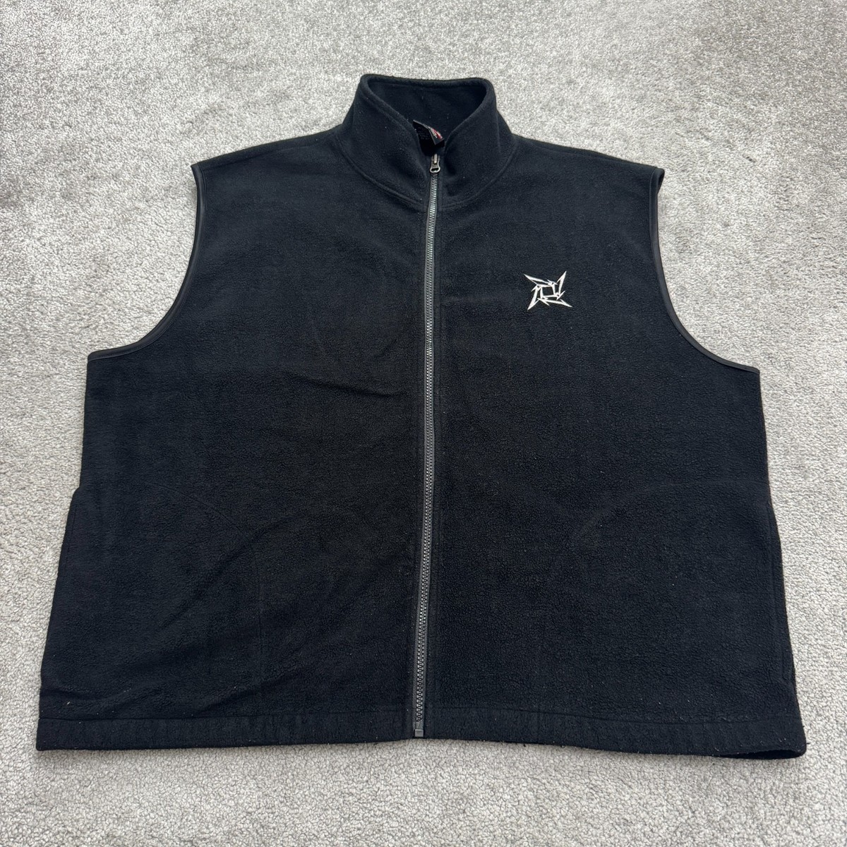 Metallica Giant Vintage 90's Y2K Fleece Vest Mens XL Black Full