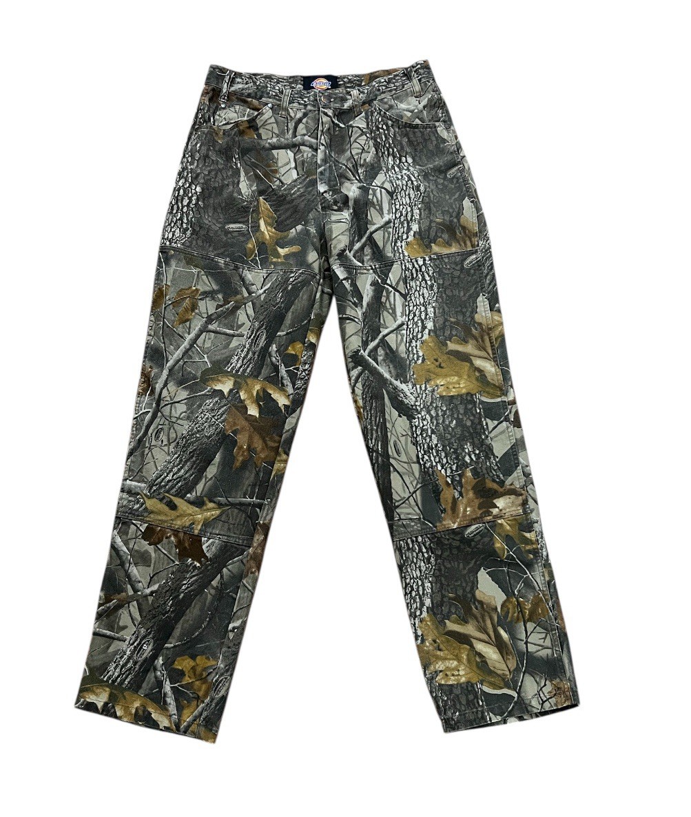 Vtg Dickies Mens Double Knee Camo Hunting Realtree Pants Sz 32x31