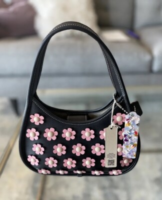 Coach COACHTOPIA Mini Flower Ergo Leather Shoulder Bag Limited