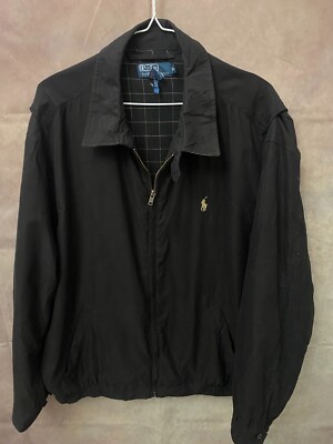 Vintage 90s Polo Ralph Lauren Black Mens Jacket Size XXL | eBay