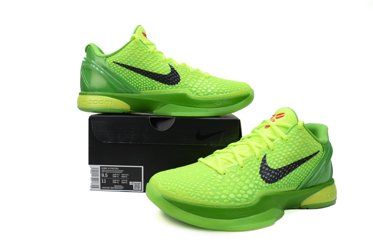 Grinch Kobe 6 Protro Men's Size US 7 - 12 | eBay