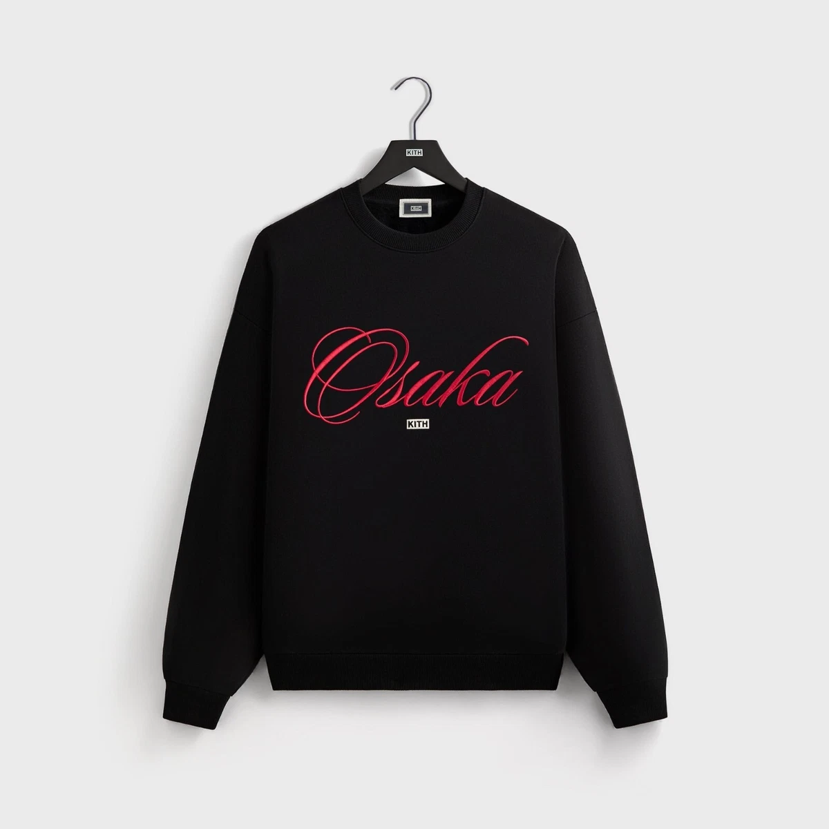 Kith Classic Logo Leopard Applique Nelson Crewneck - Black –