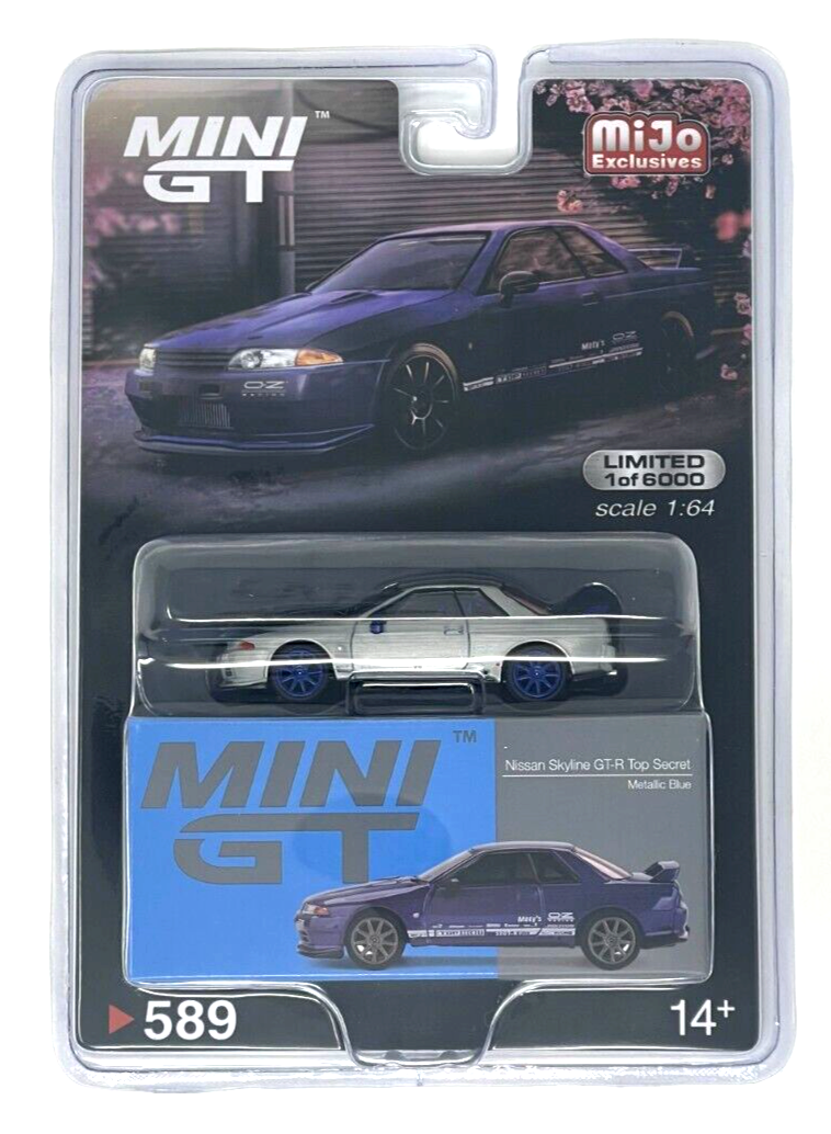 Mini GT 1:64 Nissan Skyline GT-R Top Secret VR32 Blue RHD MGT00589