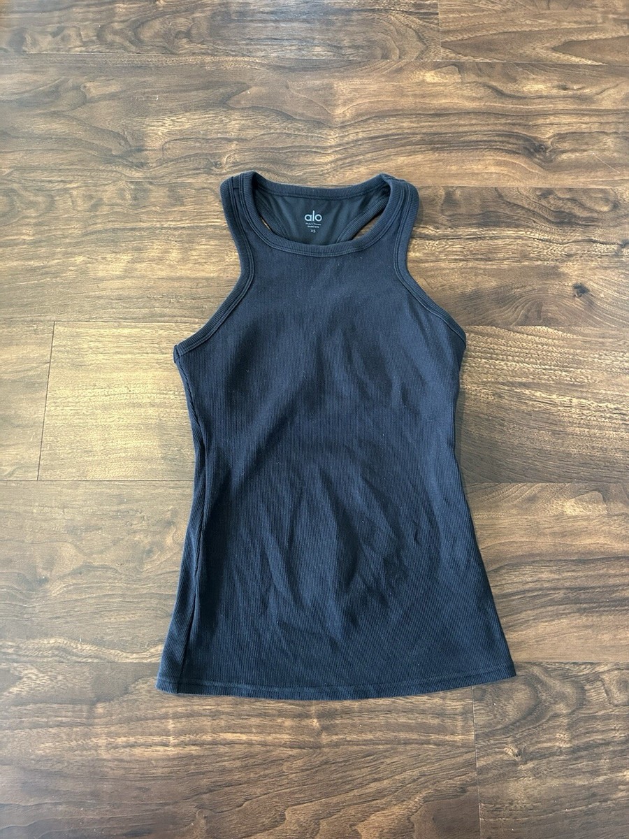 Alo Yoga Ribbed Aspire Full Length Tank Black Size XS | eBay
