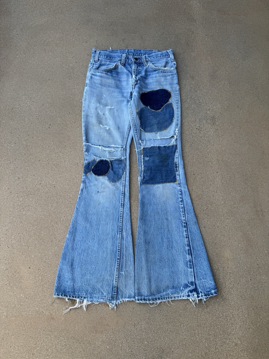 Vintage 70s Levi's 684 Big E Orange Tab Bellbottom Hippie