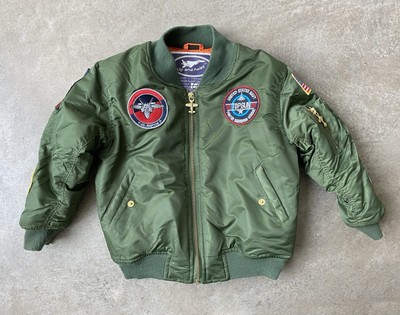 Alpha Industries M 5-6 Boys 8-MA-1 Bomber Jacket Patches Top Gun